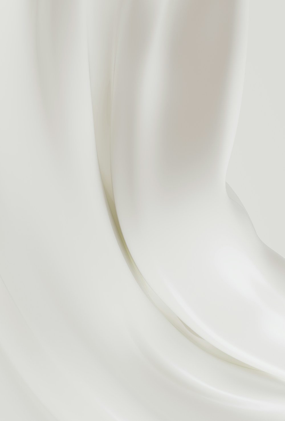 Crème blanche en larges vagues, en gros plan