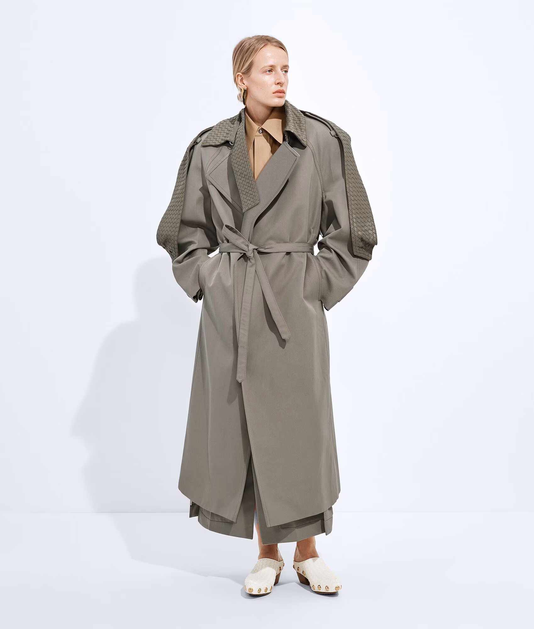 Trench en gabardine de coton et de soie — vue 1